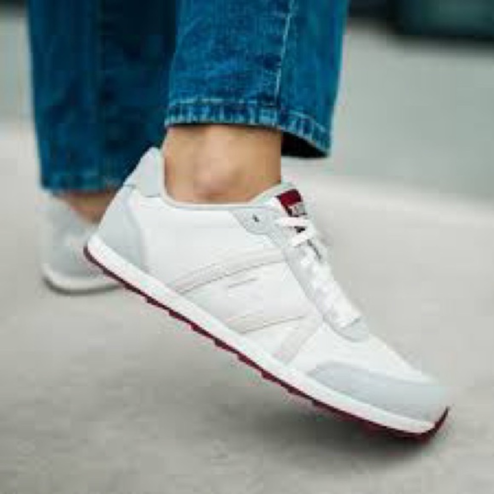 Stylish White and Gray Women's Athletic Sneakers